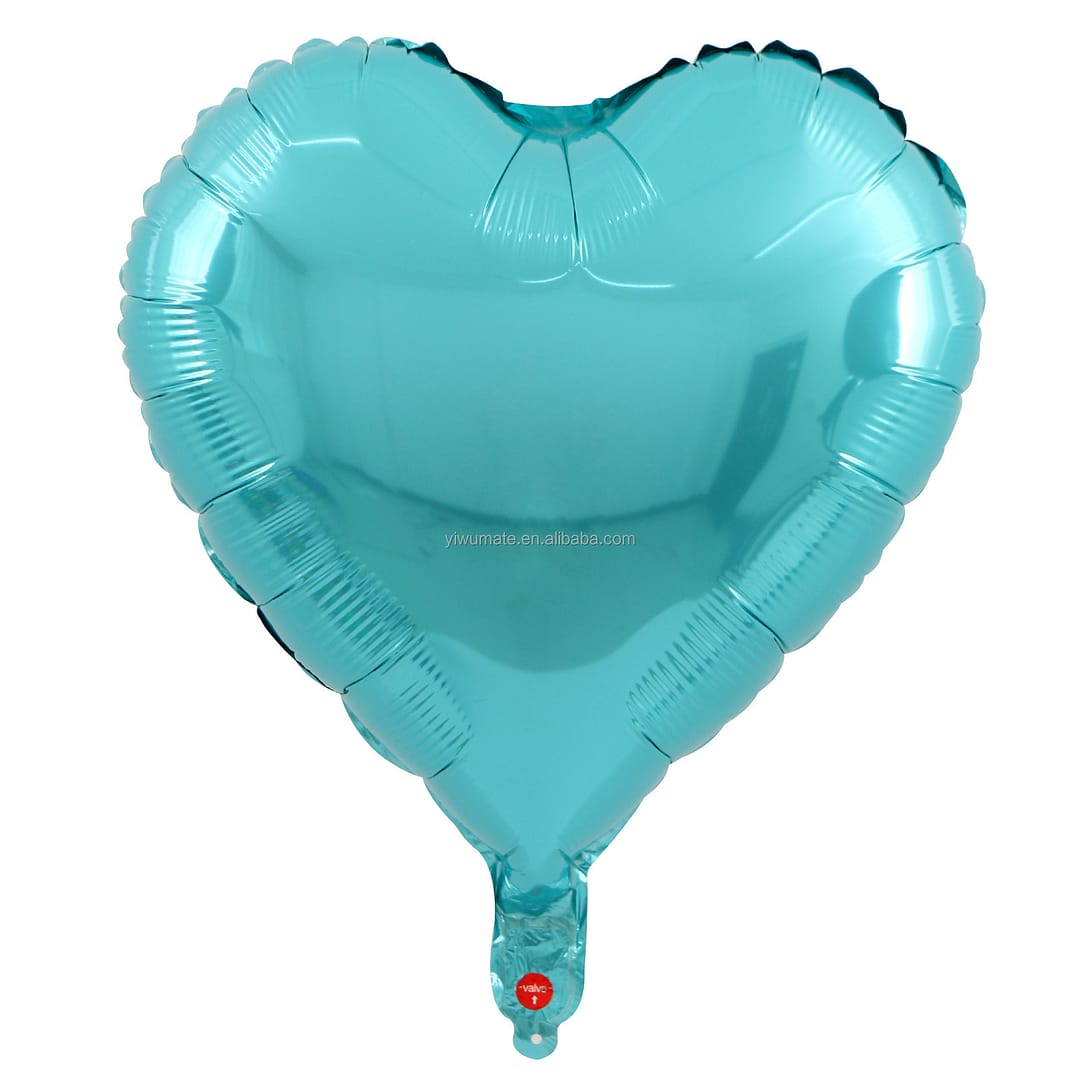18" Tiffany Blue Foil Love Heart Balloon
