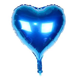 18" Blue Foil Love Heart Balloon