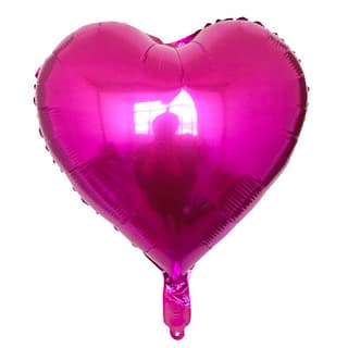 18" Rose Red Foil Love Heart Balloon