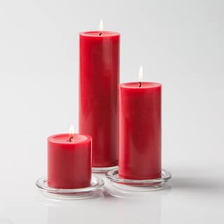 2 by 4 inches Red Pillar Candle