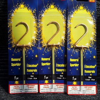 Number 2 Sparkling Birthday Cake Candle