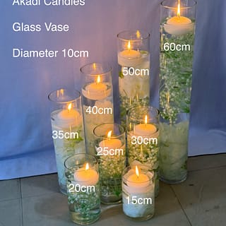 Empty Cylinder Glass Vases For rentals