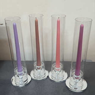 5 in 1 Short Glass Candle Holder for Rent