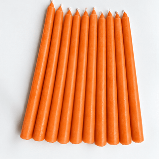 Orange Taper Candles (10+ Hour Burn)