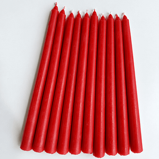 Red Taper Candles (8+ Hour Burn)