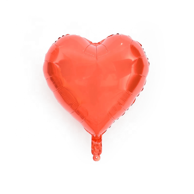 18" Orange Foil Love Heart Balloon