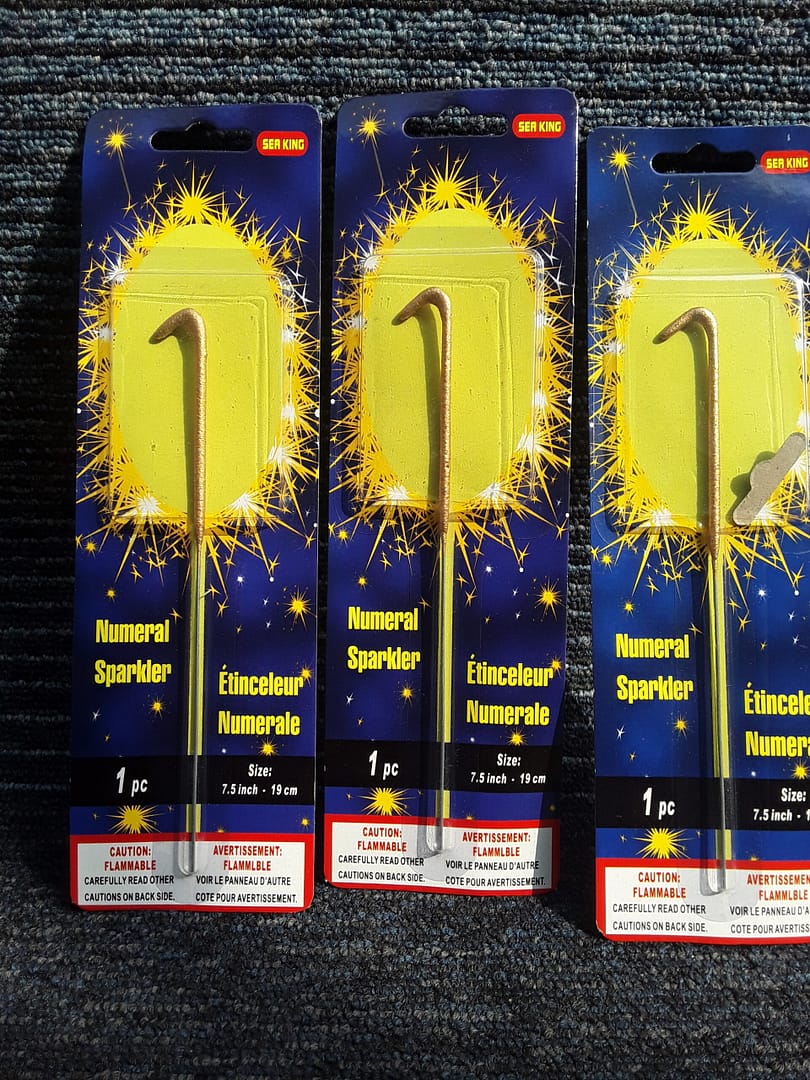 Number 1 Sparkling Birthday Cake Candle