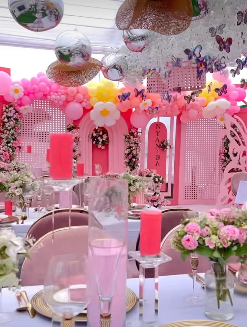 2 by 4 inches Pink Pillar Candle - Image 2